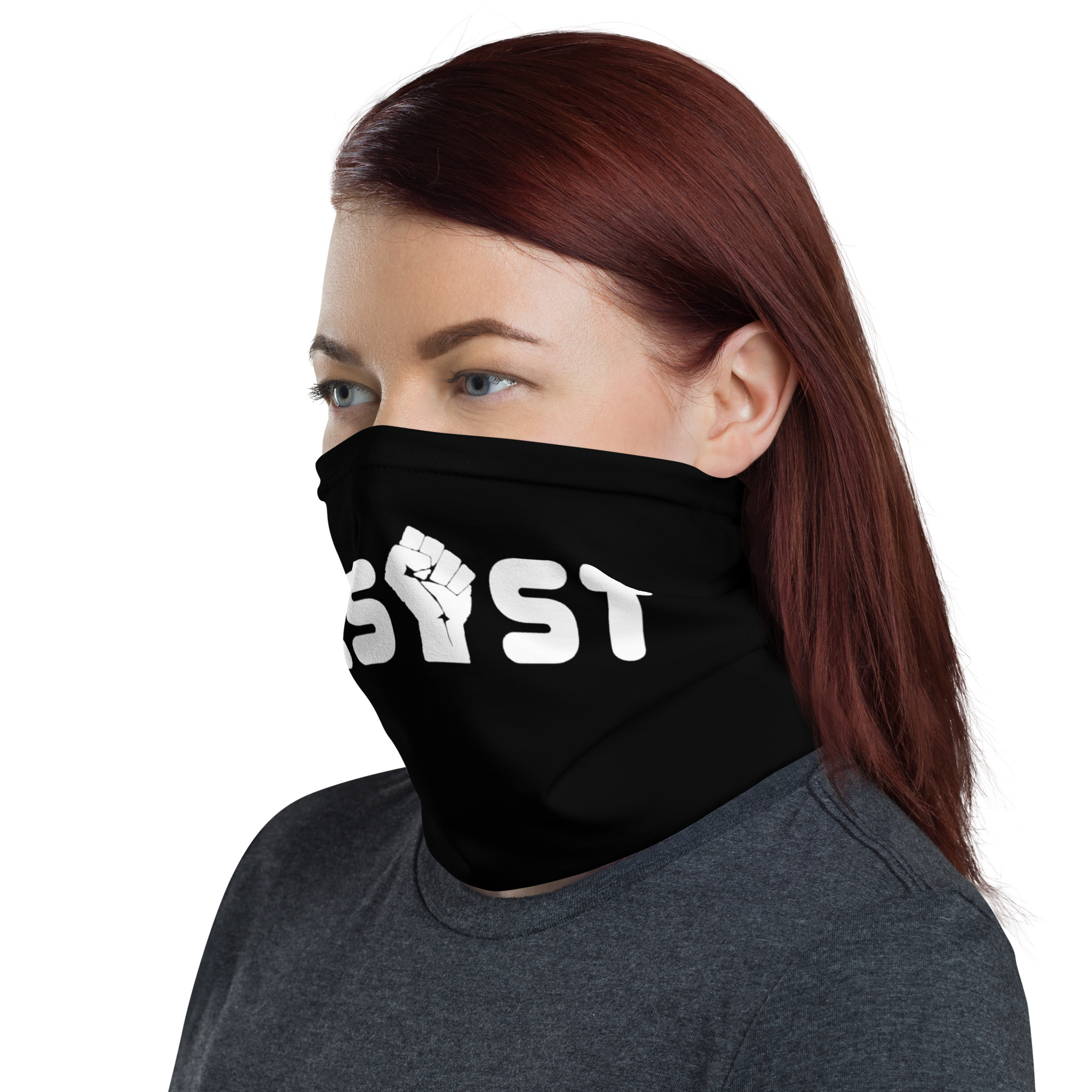 Resist Neck Gaiter Black side view