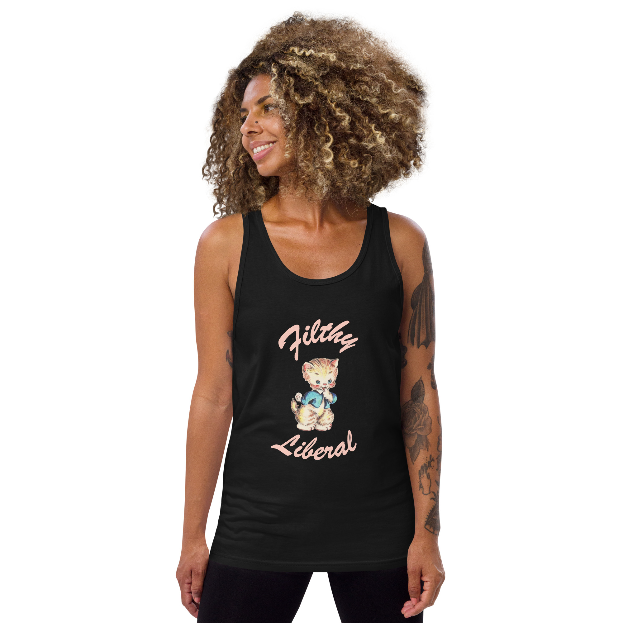 Filthy Liberal Tank Top in Black