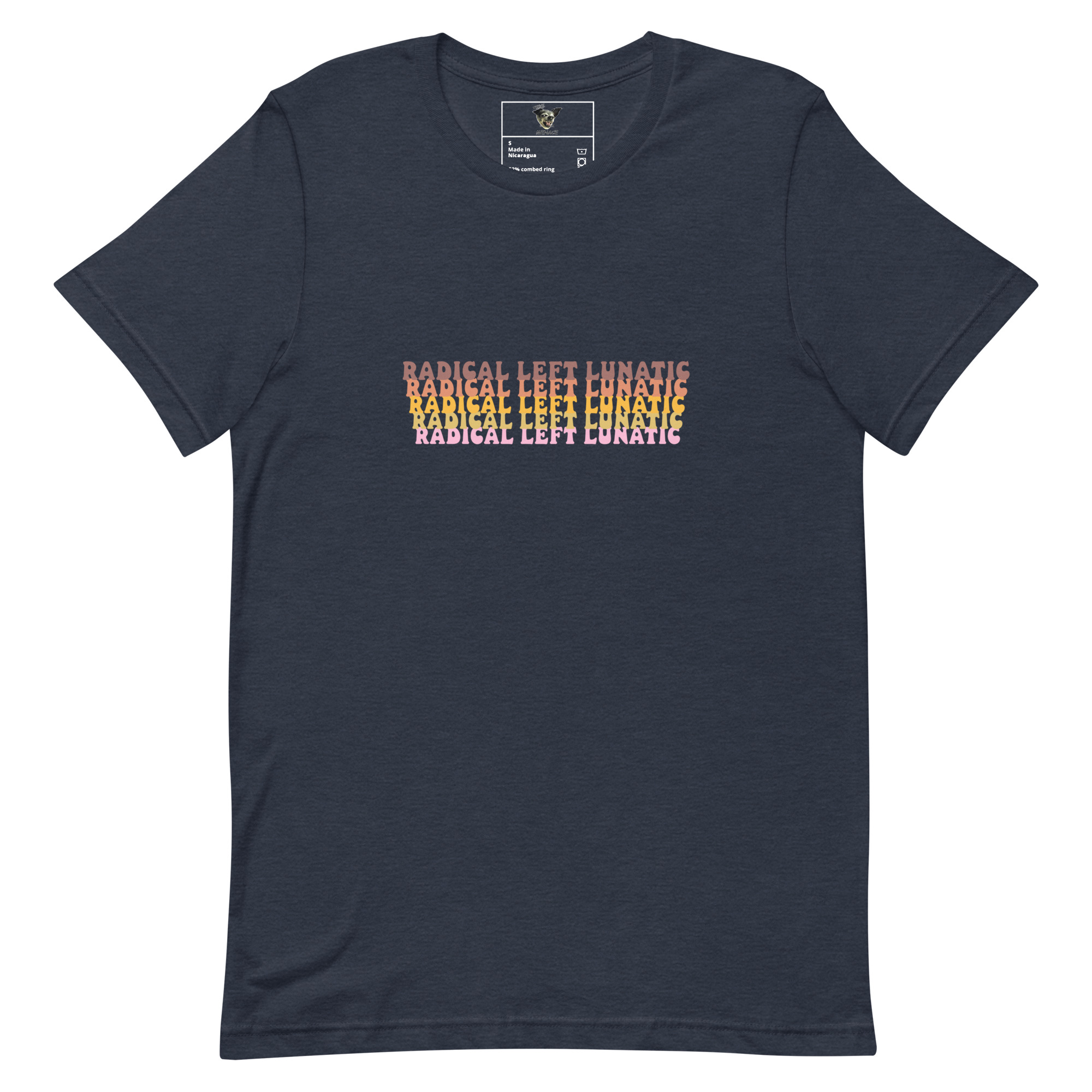 Radical Left Lunatic T-Shirt in Heather Navy
