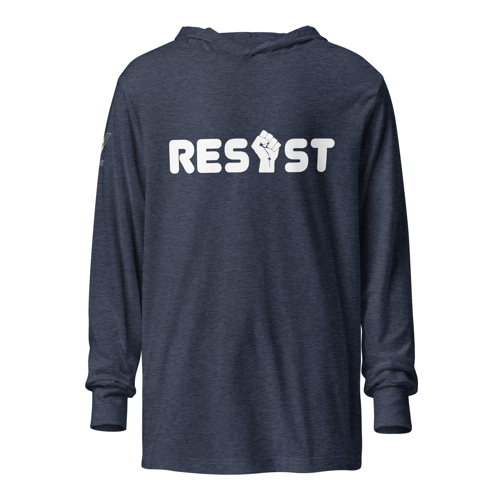Resist Hooded Long-Sleeve Tee in Heather Navy