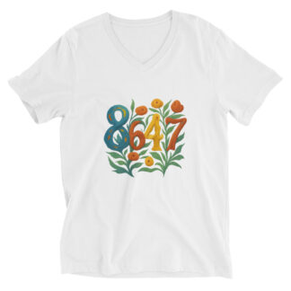 8647 V-Neck T-Shirt in White