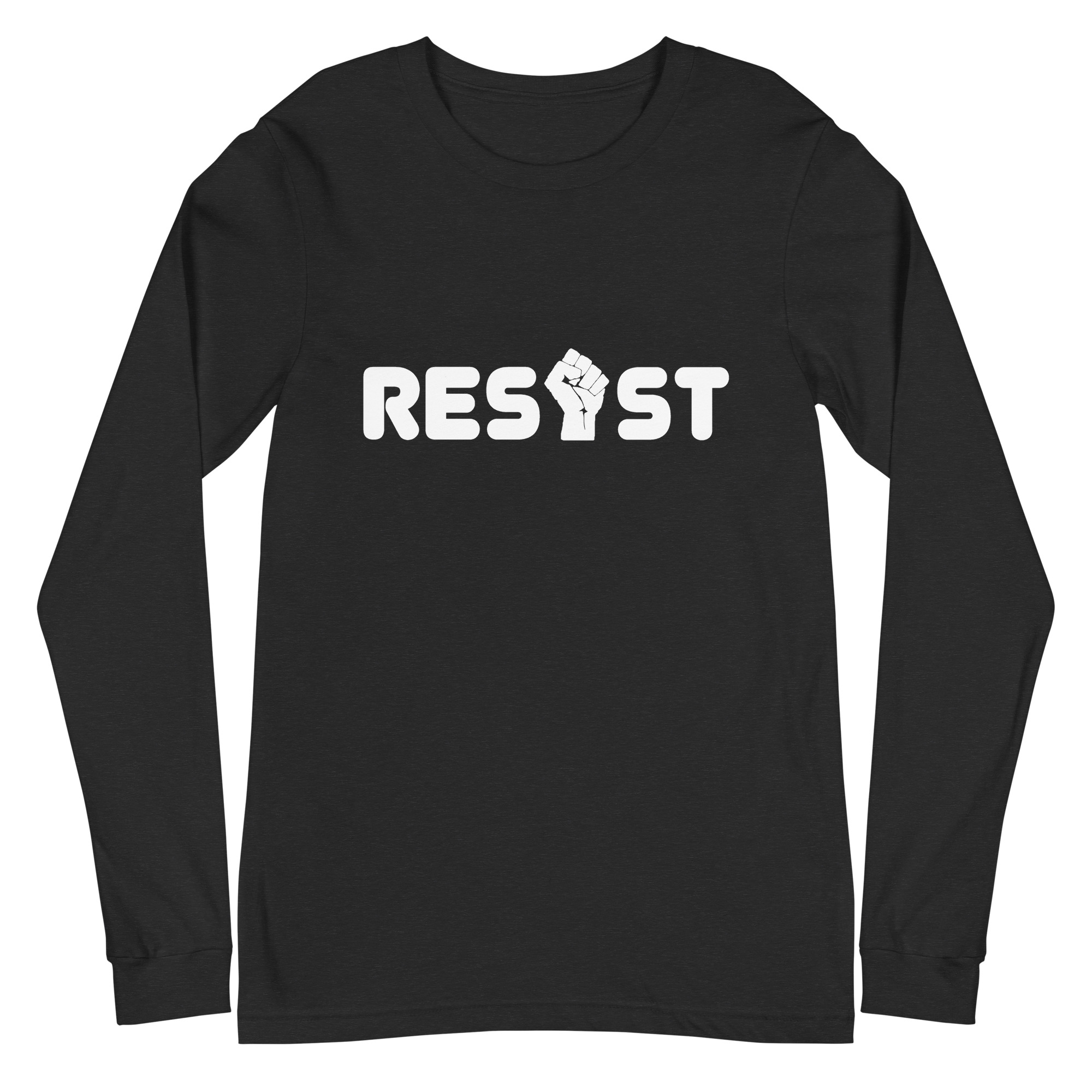 Resist Long Sleeve Tee in Black Heather