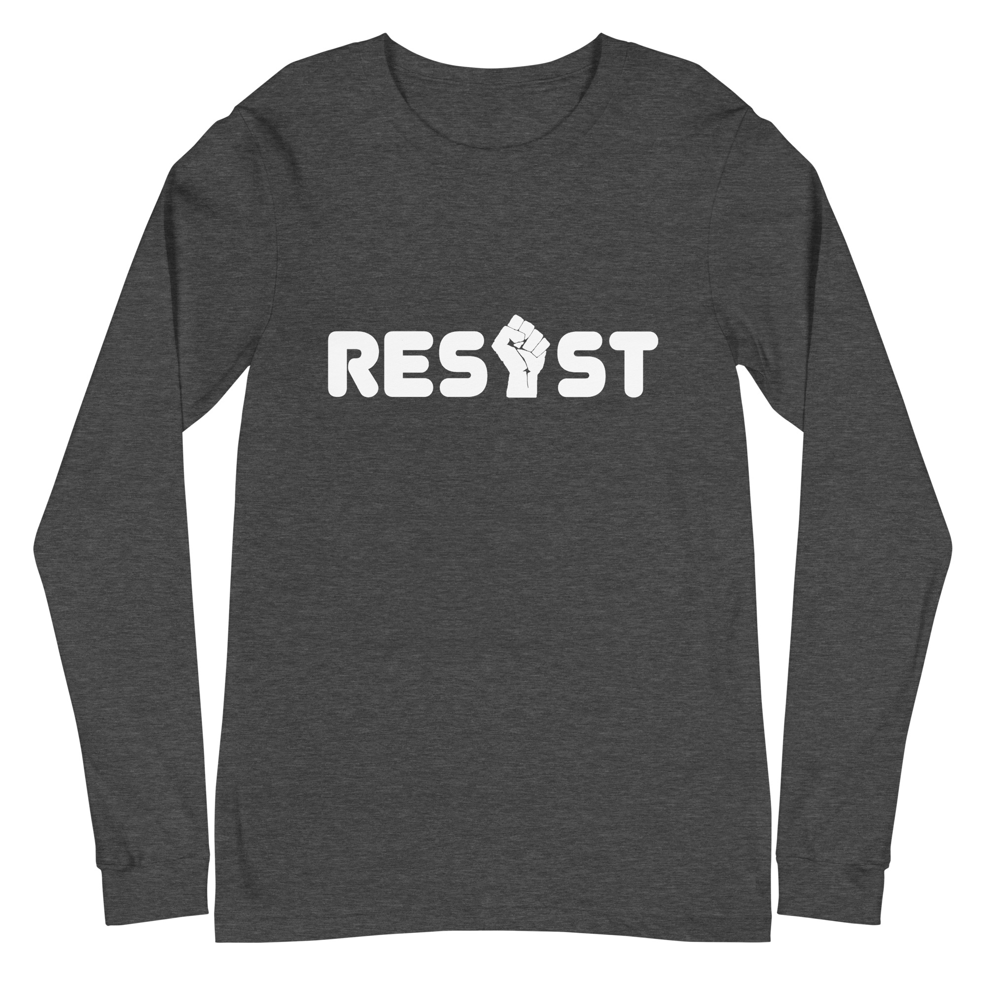 Resist Long Sleeve Tee in Dark Grey Heather