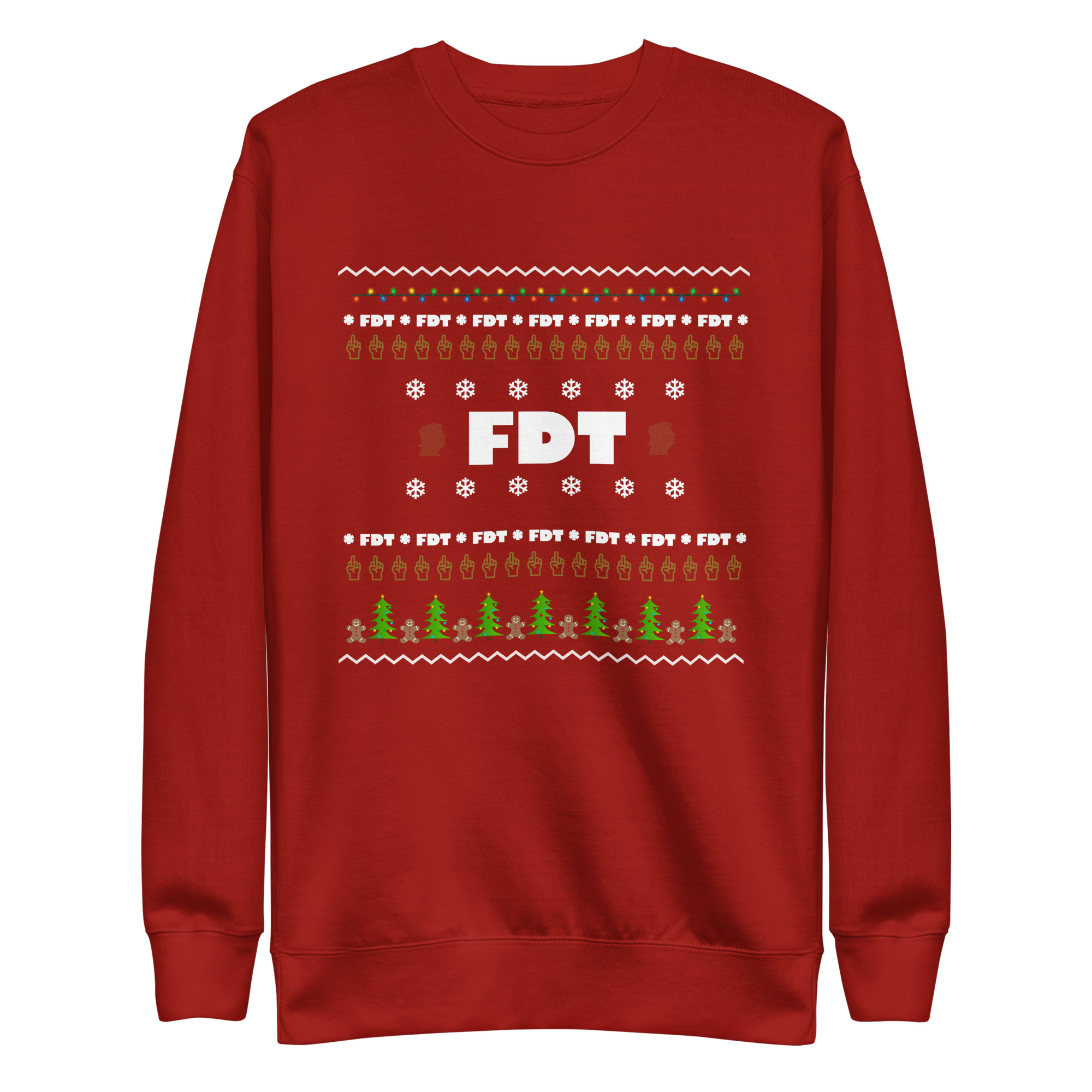 FDT Ugly Holiday Sweatshirt in Cardinal