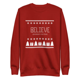 Believe Holiday Sweatshirt in Cardinal