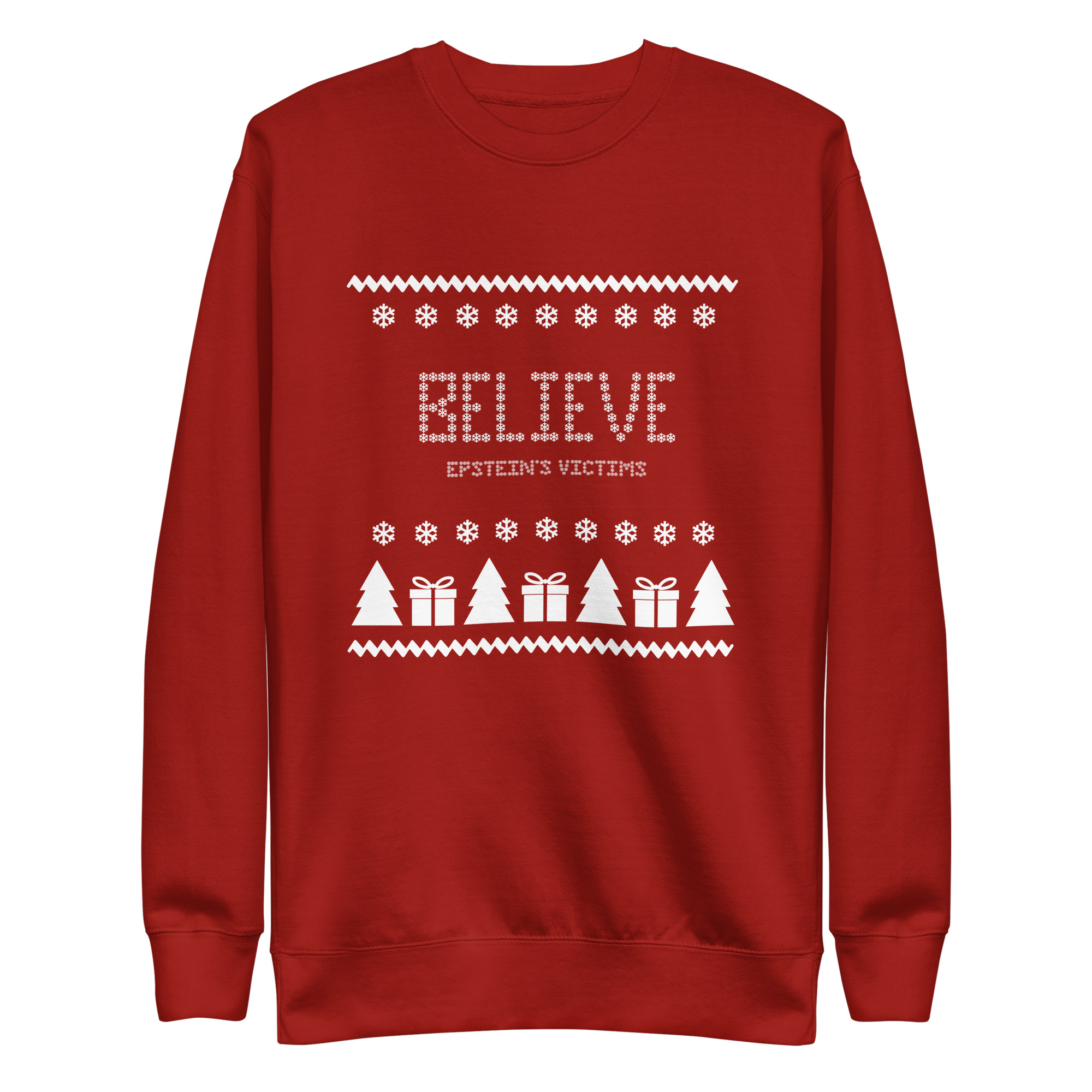 Believe Holiday Sweatshirt in Cardinal