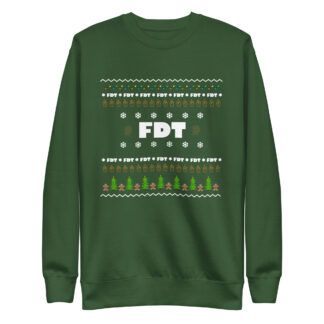 FDT Ugly Holiday Sweatshirt in Forest Green