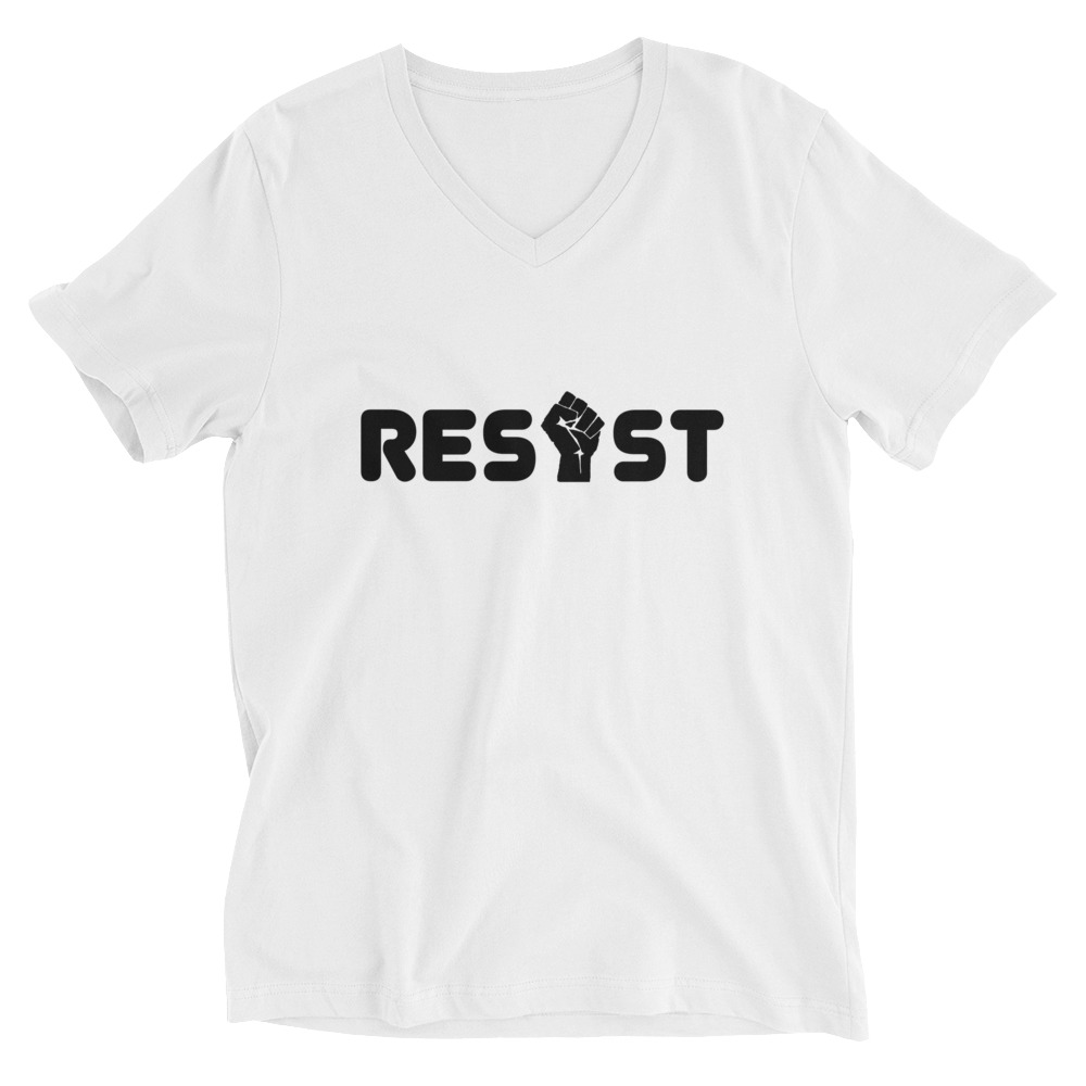 Resist V-Neck T-Shirt in White