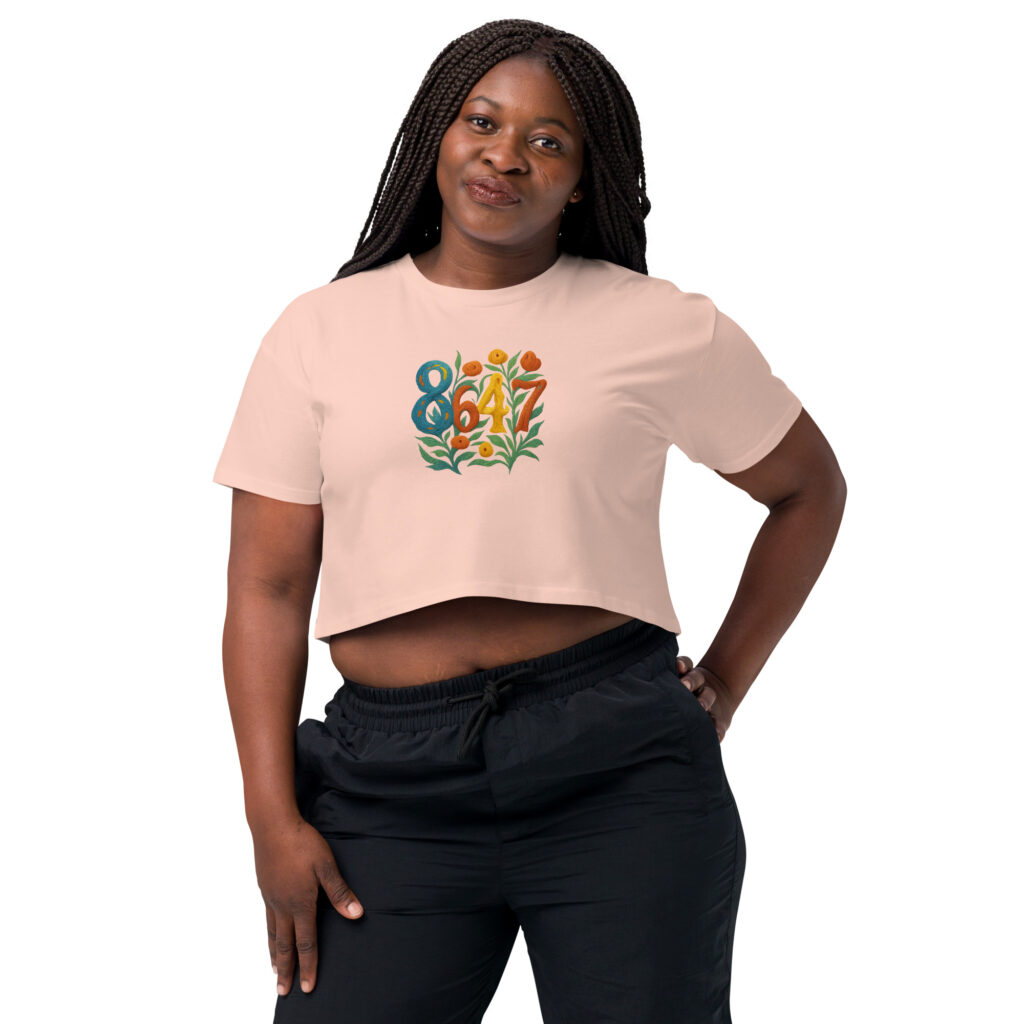 8647 Crop Top in Pale Pink