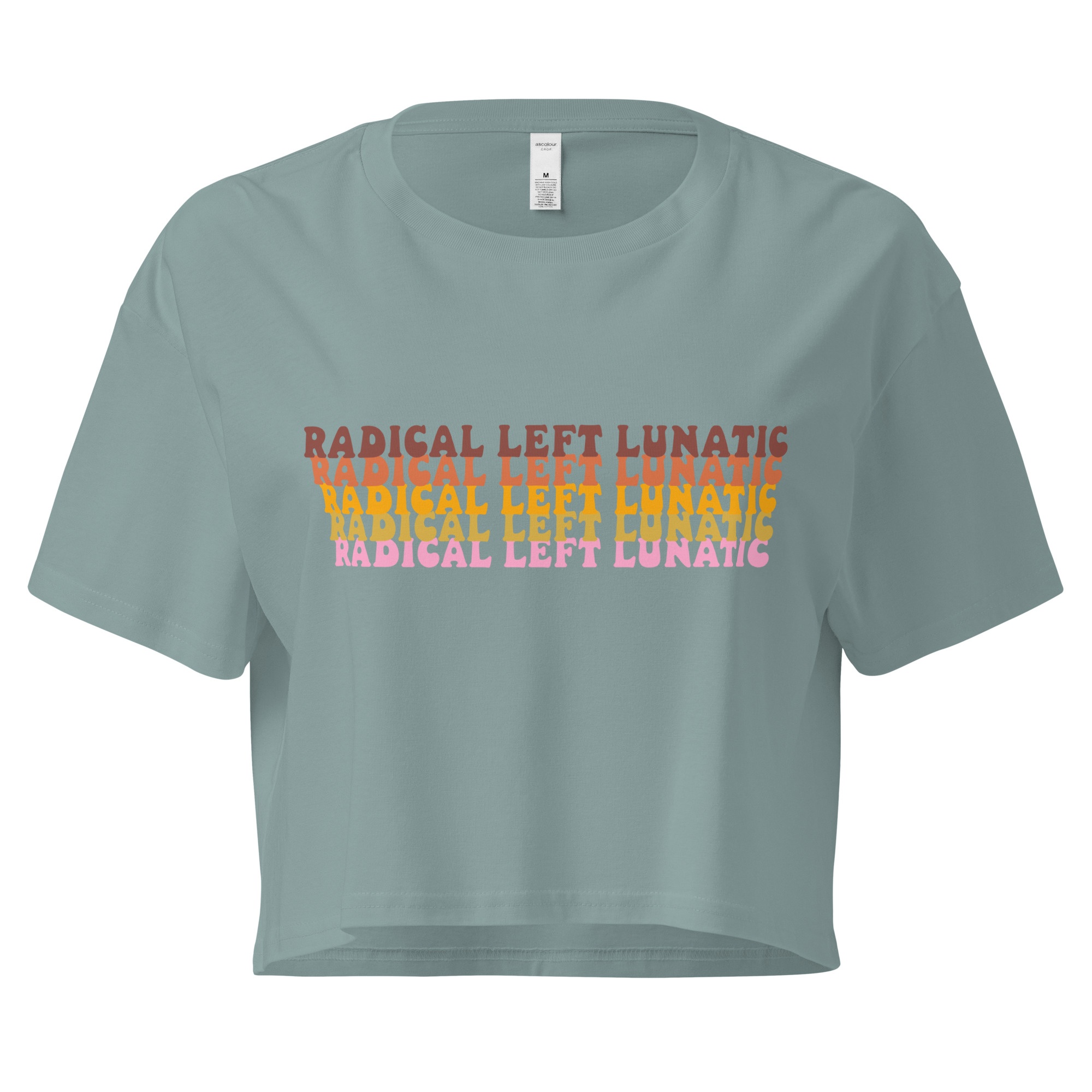 Radical Left Lunatic Crop Top in Mineral