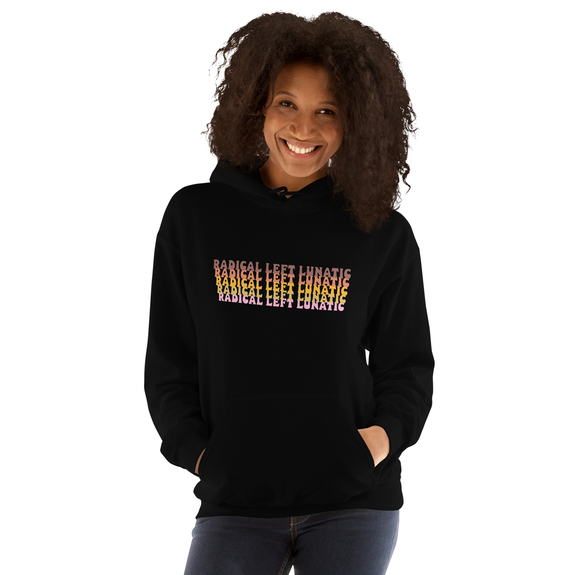 Radical Left Lunatic Unisex Hoodie in Black