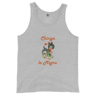 Chinga la Migra Tank Top in Athletic Heather