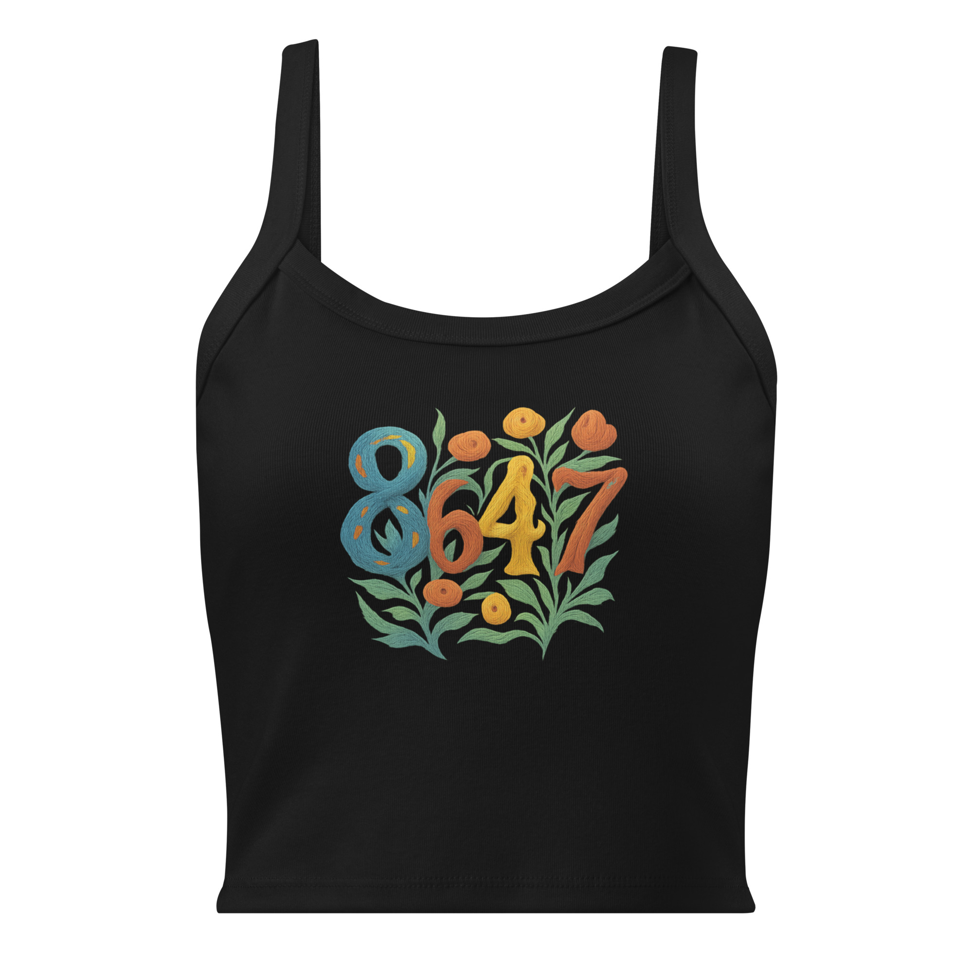 8647 Midi Tank Top in Black