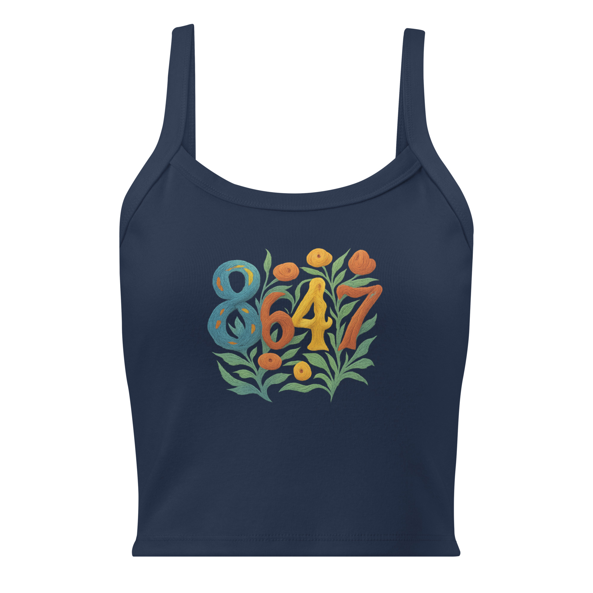 8647 Midi Tank Top in Navy